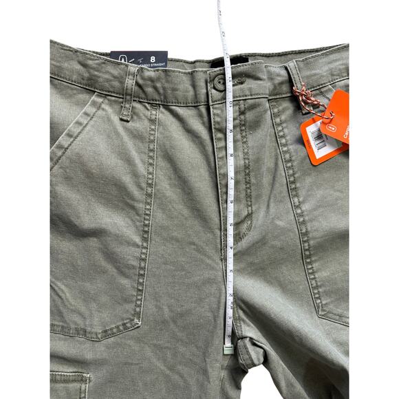 BASS OUTDOOR Women's High-Rise Canvas Cargo Pants NWT LICHEN GREEN SIZE 8 - Picture 11 of 11